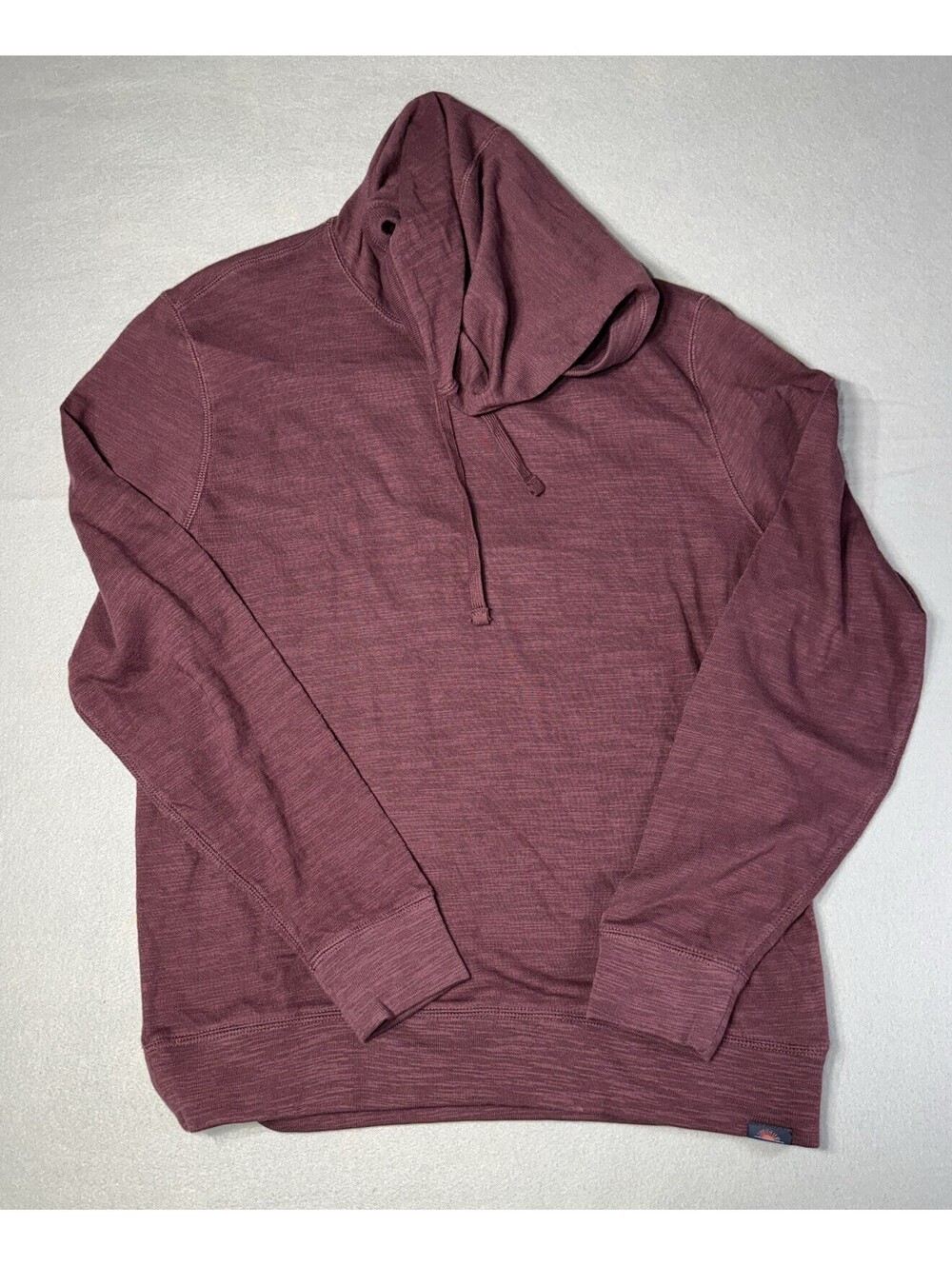 NWT Faherty Sunwashed Slub Hoodie Men's M Mahogany Burgundy